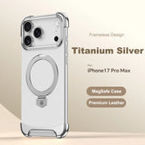 Luxury Leather Ultra Thin Frameless Magnetic Case For iPhone