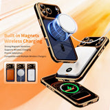 Luxury Plating Transparent Magnetic Case For iPhone