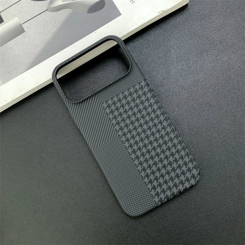 Carbon Fiber Pattern Chessboard Style Case for iPhone