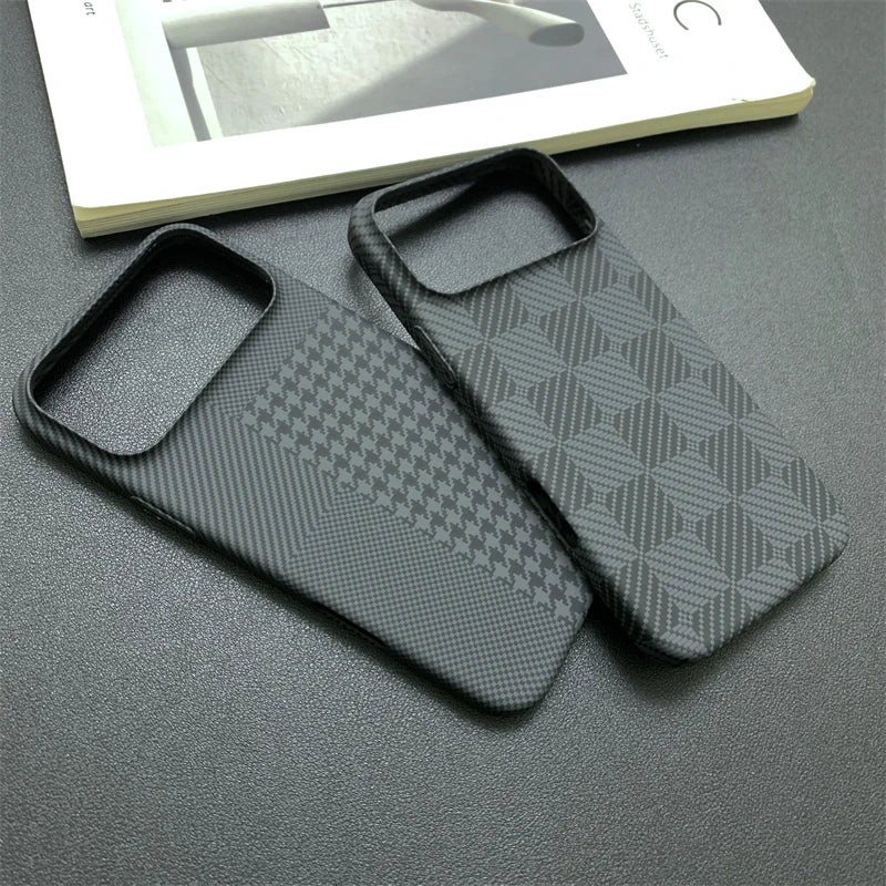 Carbon Fiber Pattern Chessboard Style Case for iPhone