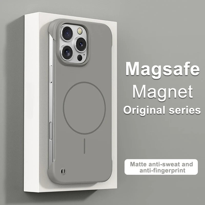 Frameless Solid Color Magnetic Case For iPhone