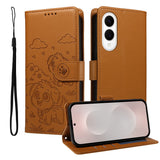 Cute Dog Magnetic Leather Wallet Flip Case for Samsung