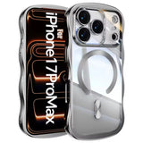 Plating Clear Wave Magnetic Case for iPhone