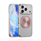 Metal Button Ripple Shape Rotating Magnetic Case for iPhone