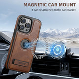 Luxury PU Leather Magnetic Stand Case For iPhone