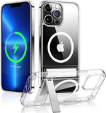 Clear Magnetic with Kickstand Case for iPhone