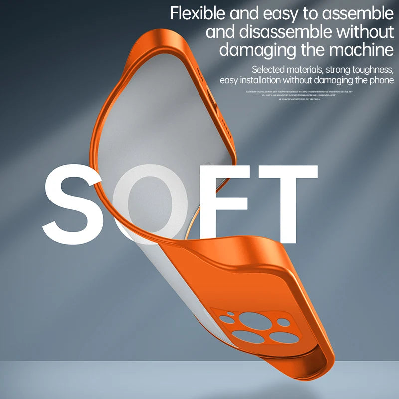 Ultra Thin Frameless Magnetic Soft Case For iPhone