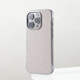 Ultra Thin Frameless Cloth Texture Magnetic Case For iPhone