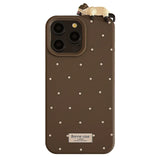 Cute 3D Cat Decorative Polka Dot Case for iPhone