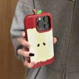 Red Apple Core Case For iPhone