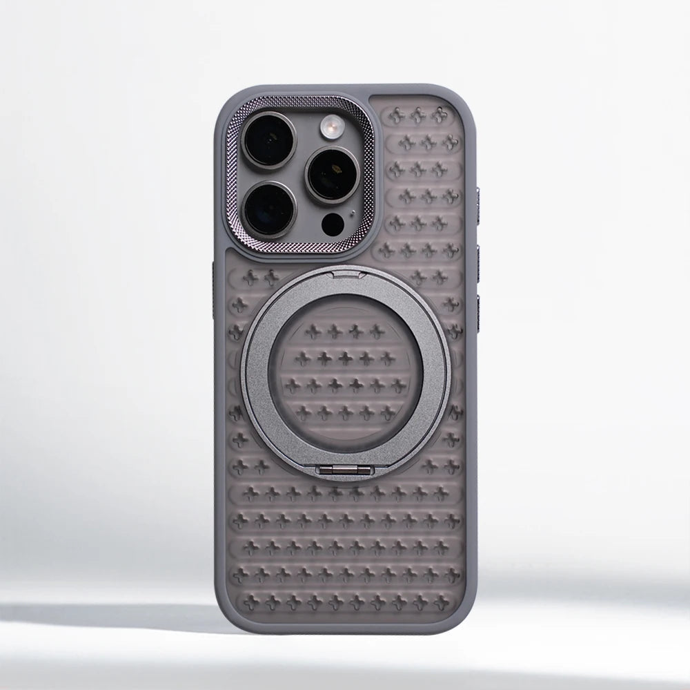 360° Rotating Ring Bracket Heat Dissipation Magnetic Case For iPhone