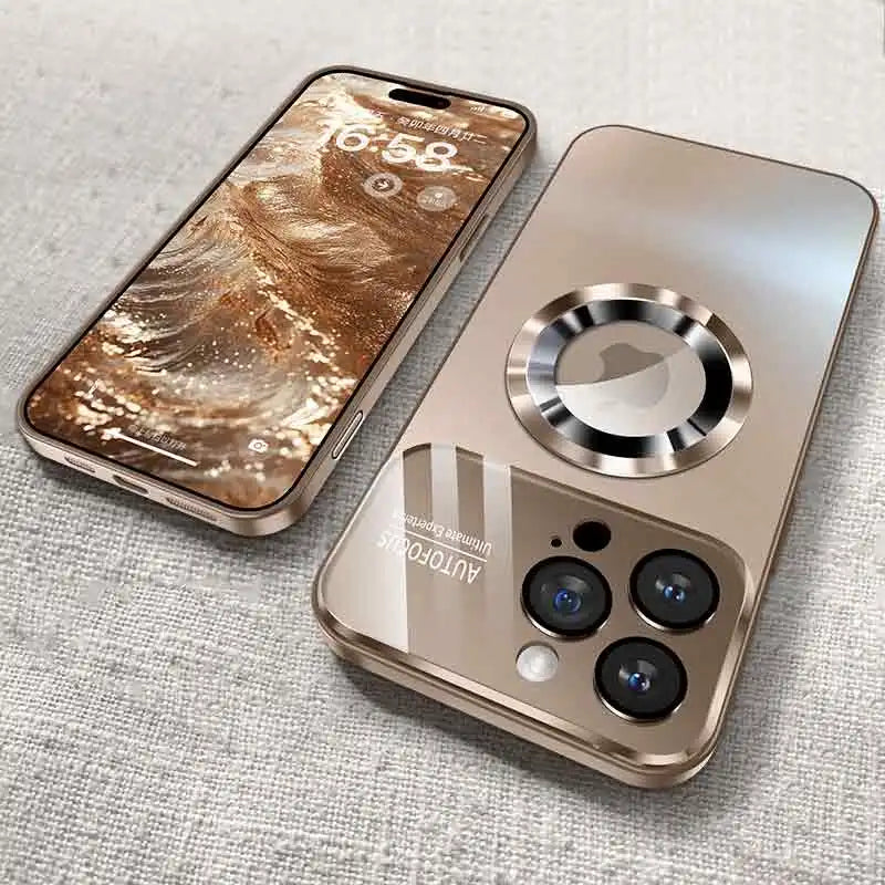 Luxury Glass Magnetic Case For iPhone