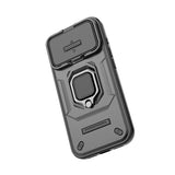 Slide Camera Protect Ring Holder Armor Case For iPhone