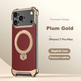 Luxury Leather Ultra Thin Frameless Magnetic Case For iPhone