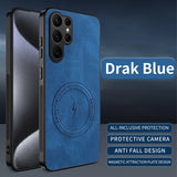 Luxury Leather Magnetic Case For Samsung Galaxy