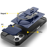 Flip Full Lens Protection Fold Stand Magnetic Case For iPhone