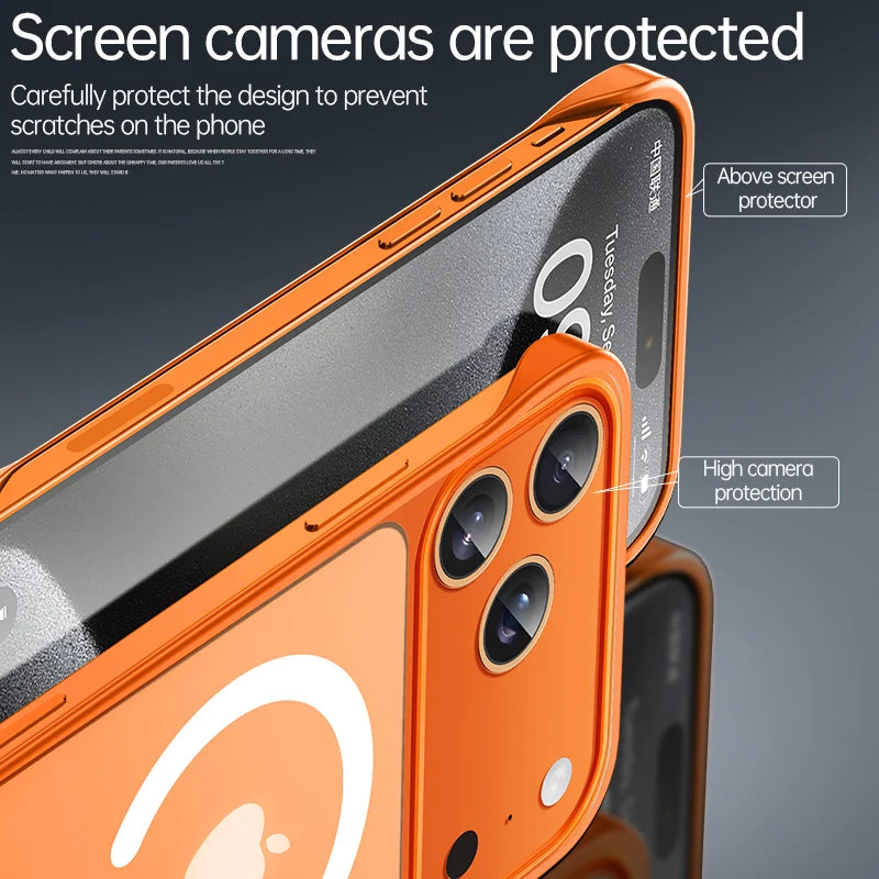 Ultra Thin Frameless Magnetic Soft Case For iPhone