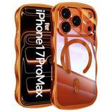 Plating Clear Wave Magnetic Case for iPhone