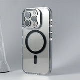 Luxury Camera Lens Holder Transparent Magnetic Case For iPhone