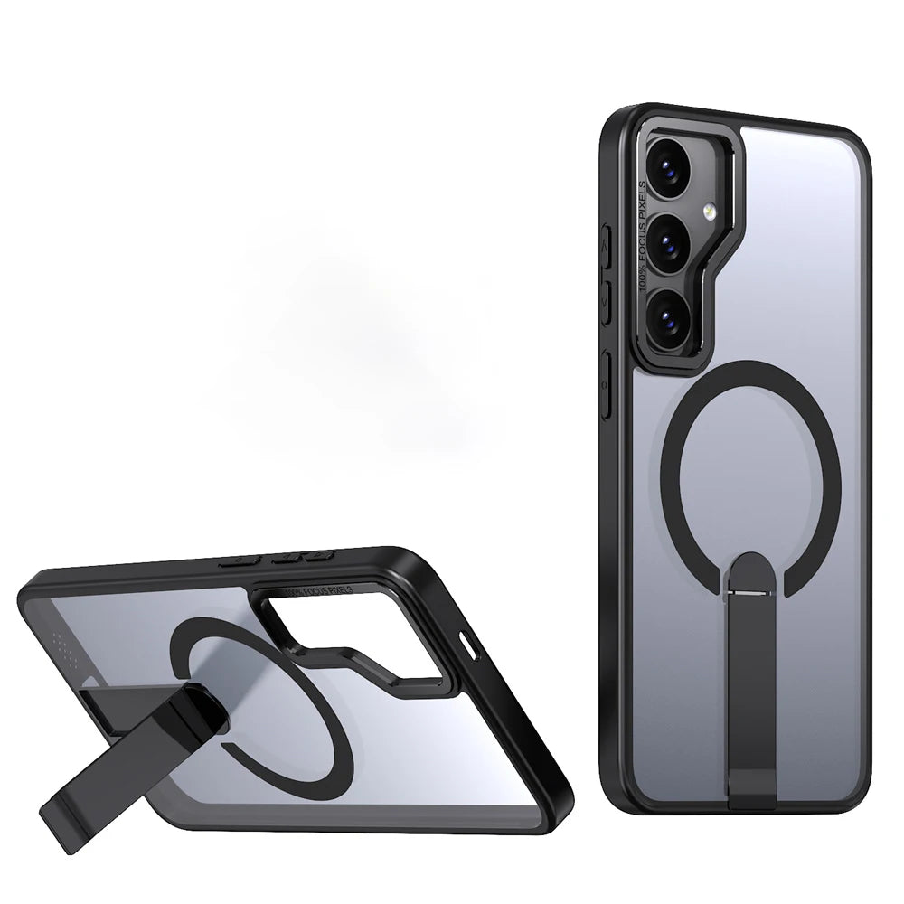 Luxury Metal Bracket Folding Stand Magnetic Case For Samsung