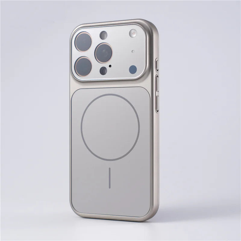Full Camera Lens Protection Matte Plating Magnetic Case For iPhone