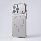 Full Camera Lens Protection Matte Plating Magnetic Case For iPhone