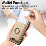 2 in 1 Wallet Anti Slip Magnetic Card Holder For iPhone