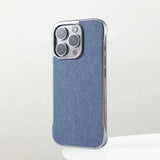 Ultra Thin Frameless Cloth Texture Magnetic Case For iPhone