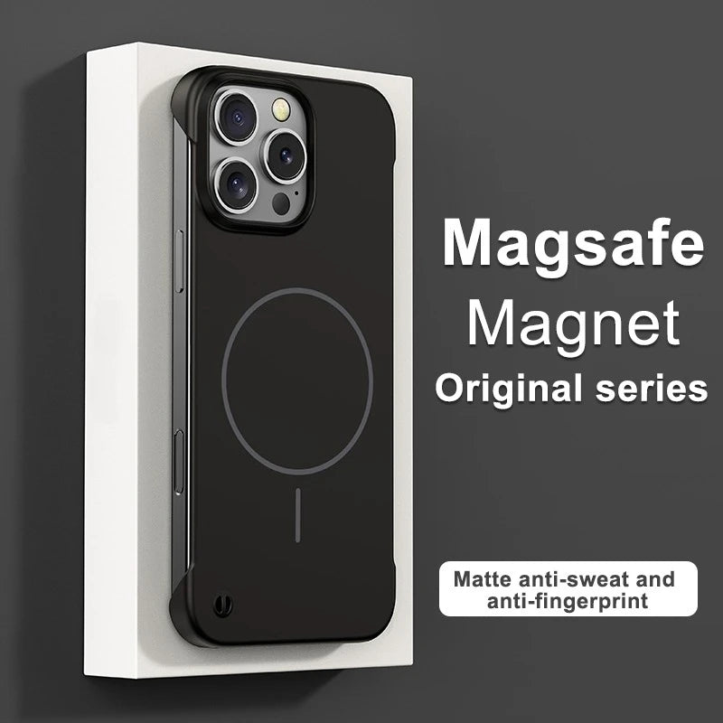 Frameless Solid Color Magnetic Case For iPhone