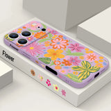 Flower Pattern Lanyard Phone Case For iPhone