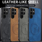 Luxury Leather Magnetic Case For Samsung Galaxy
