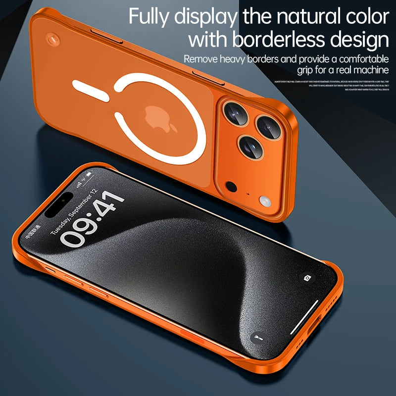 Ultra Thin Frameless Magnetic Soft Case For iPhone