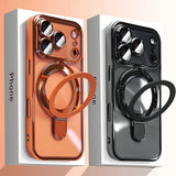 Luxury Plating Magnetic Bracket Phone Case For iPhone