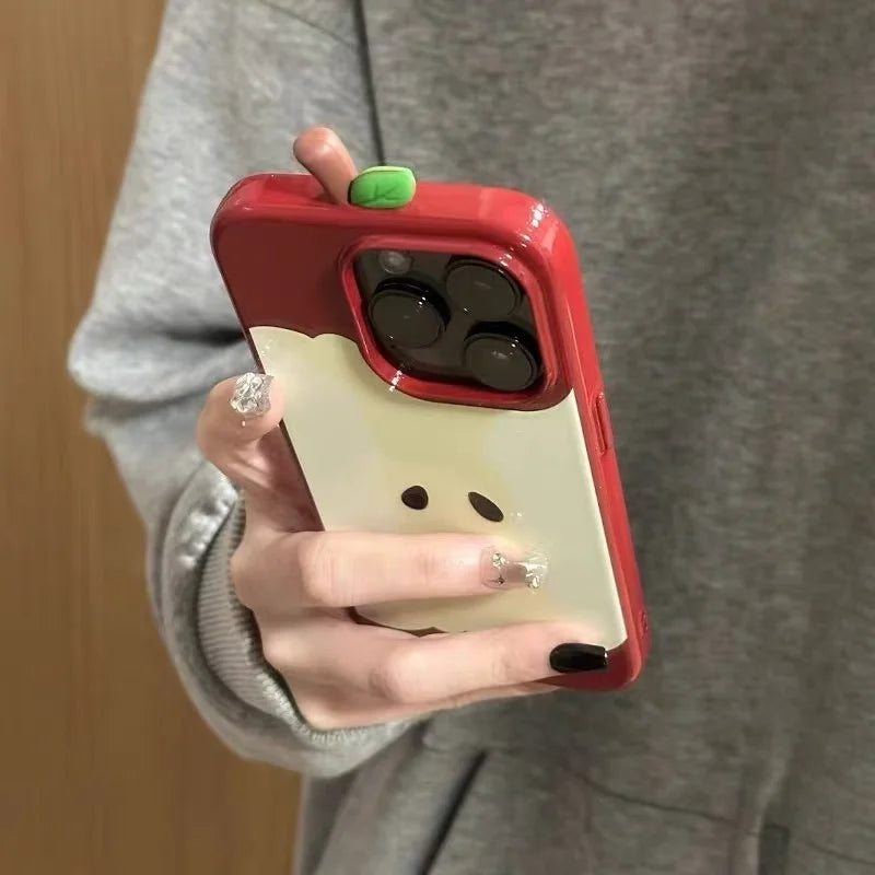 Red Apple Core Case For iPhone