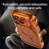 Plating Clear Wave Magnetic Case for iPhone