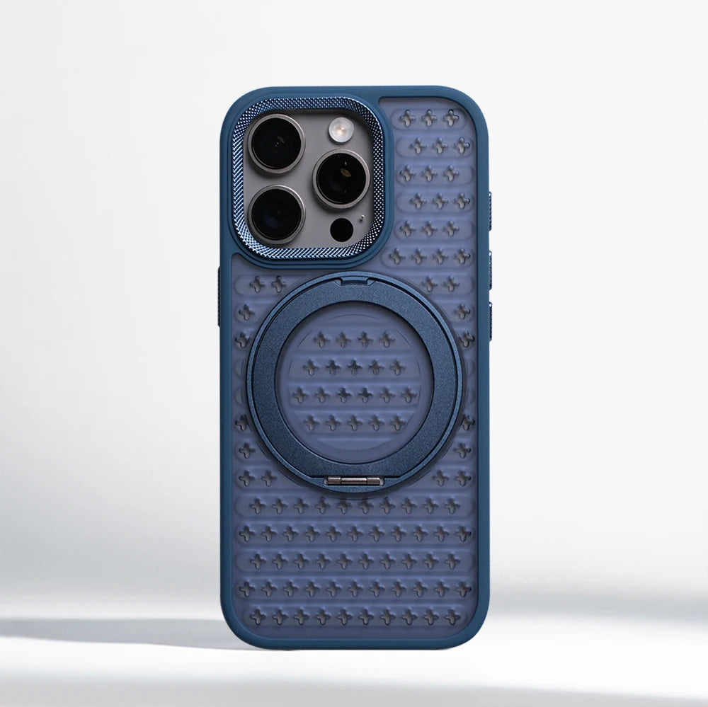 360° Rotating Ring Bracket Heat Dissipation Magnetic Case For iPhone