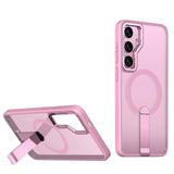 Luxury Metal Bracket Folding Stand Magnetic Case For Samsung