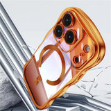 Plating Clear Wave Magnetic Case for iPhone