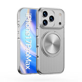 Metal Button Ripple Shape Rotating Magnetic Case for iPhone