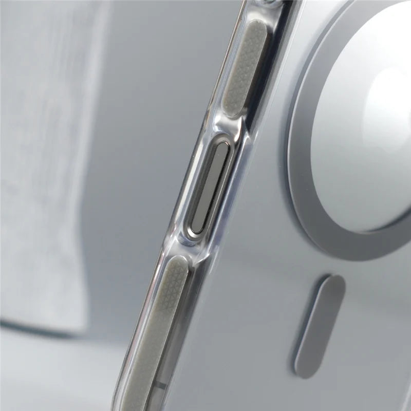 Luxury Camera Lens Holder Transparent Magnetic Case For iPhone