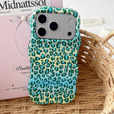 Luxury 2 in 1 Gradient Leopard Print Shockproof Protective Case for iPhone
