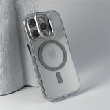 Luxury Camera Lens Holder Transparent Magnetic Case For iPhone