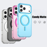 Candy Matte Transparent Magnetic Case For iPhone