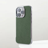 Ultra Thin Frameless Cloth Texture Magnetic Case For iPhone