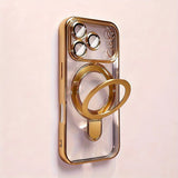 Luxury Plating Magnetic Bracket Phone Case For iPhone