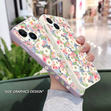 Silicone Season Flowers Case For iPhone