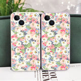 Silicone Season Flowers Case For iPhone