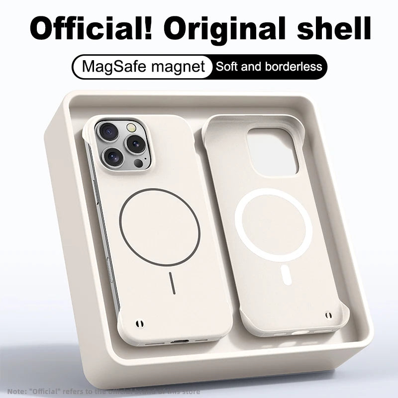 Frameless Solid Color Magnetic Case For iPhone