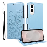 Cute Dog Magnetic Leather Wallet Flip Case for Samsung