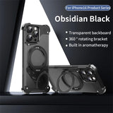 Metal 360 ° Rotating Bracket Magnetic Aromatherapy Case For iPhone